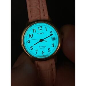 Timex Indiglo Ladies Girls Watch 25mm New Leather Band - New Battery - WR 30m